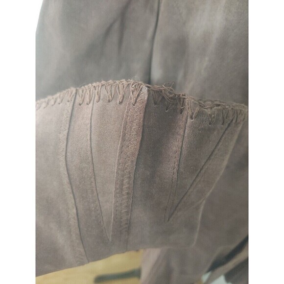 Newport News Suede Leather Jacket Zip Front Western CowGirl Women's 18 Brown 90s - Picture 4 of 16